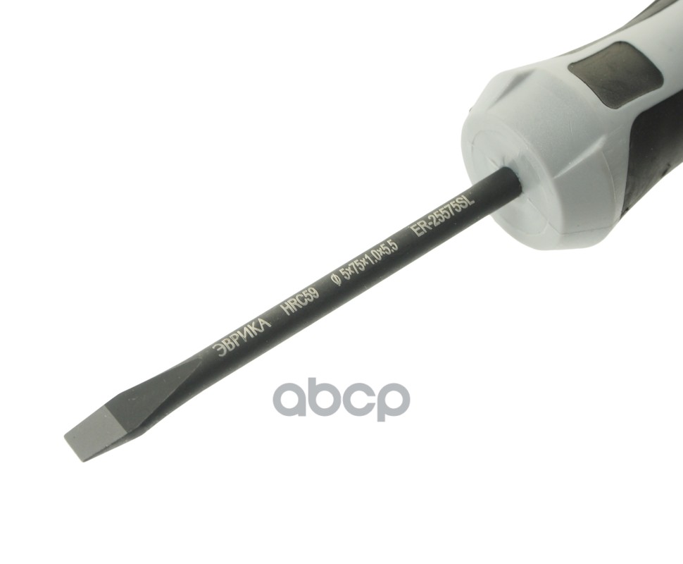 Отвертка шлицевая SL 5.5х75мм магнитная (сталь S2) с держателем ЭВРИКА