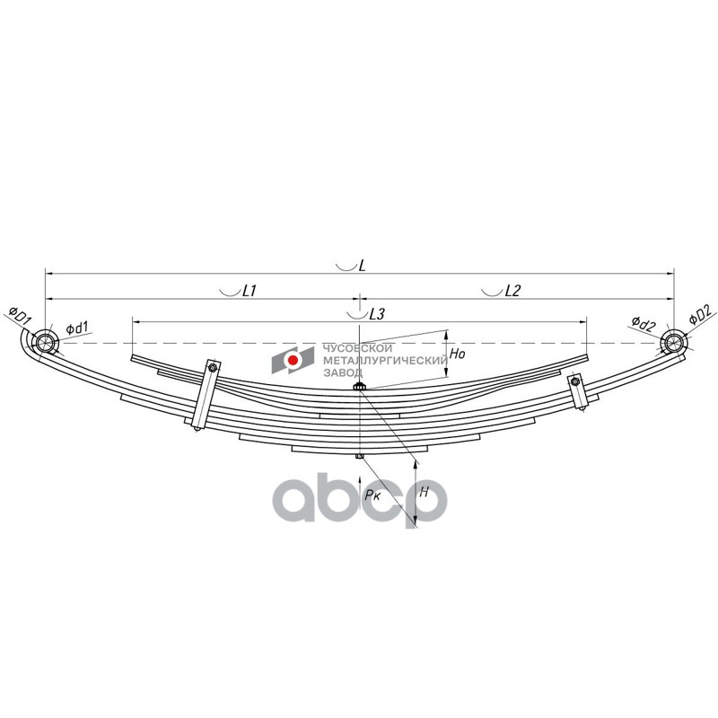 701012HD78-2912012-10 Рессора задняя для Hyundai HD 65, HD 72, HD 78 11 листов