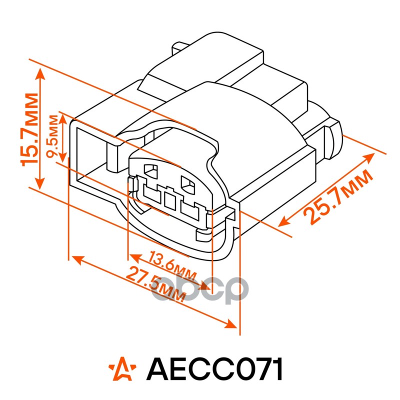 Разъём 2 pin с проводами для катушки зажигания KIA, Hyundai (AECC071)