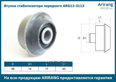 Втулка стабилизатора переднего