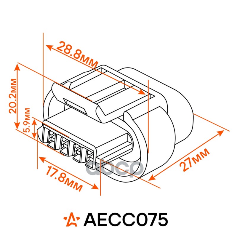 Разъём 4 pin с проводами для катушки зажигания Лада, Chevrolet, Daewoo, Geely (AECC075)