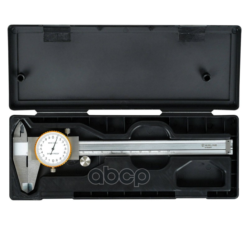 Штангенциркуль стрелочный 150мм шаг 0.02мм, стальной, глубиномер, кейс