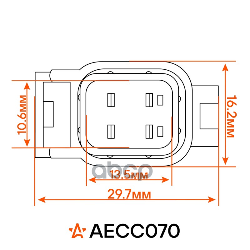 Разъём 4 pin с проводами для датчика кислорода Mitsubishi Lancer, Outlander, ASX Airline AECC070 1588A339;1588A171;1588A270;91329;
