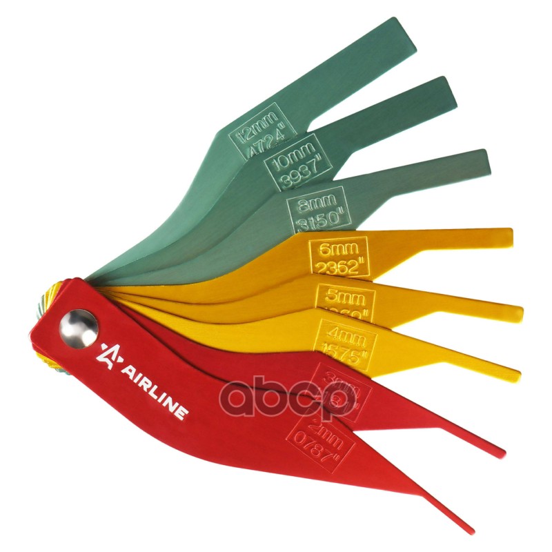 Щуп для измерения толщины колодок дисковых Набор 8 предметов, блистер