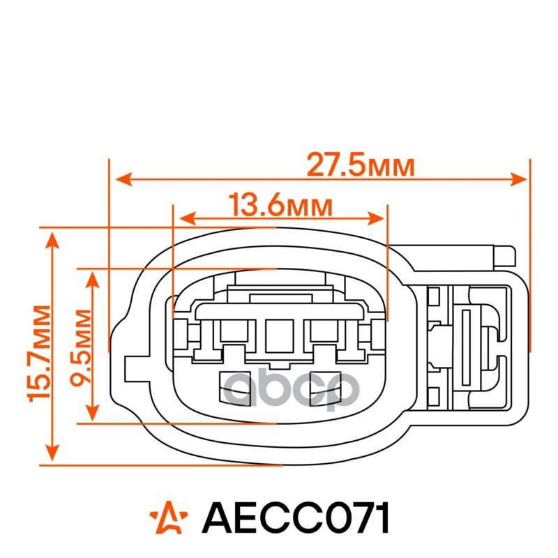 Разъём 2 pin с проводами для катушки зажигания KIA, Hyundai (AECC071)