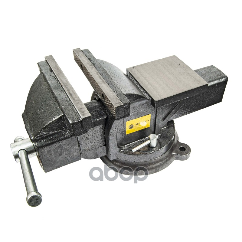 Тиски 200мм (8) поворотные чугунные с наковальней и трубным захватом ЭВРИКА