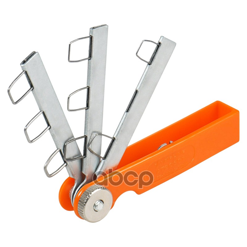 Щуп измерительный для зазора свечей зажигания, набор 8пр. (0,55-1,1мм, L-75мм, пластиковый корпус) блистер (ATBQ301)