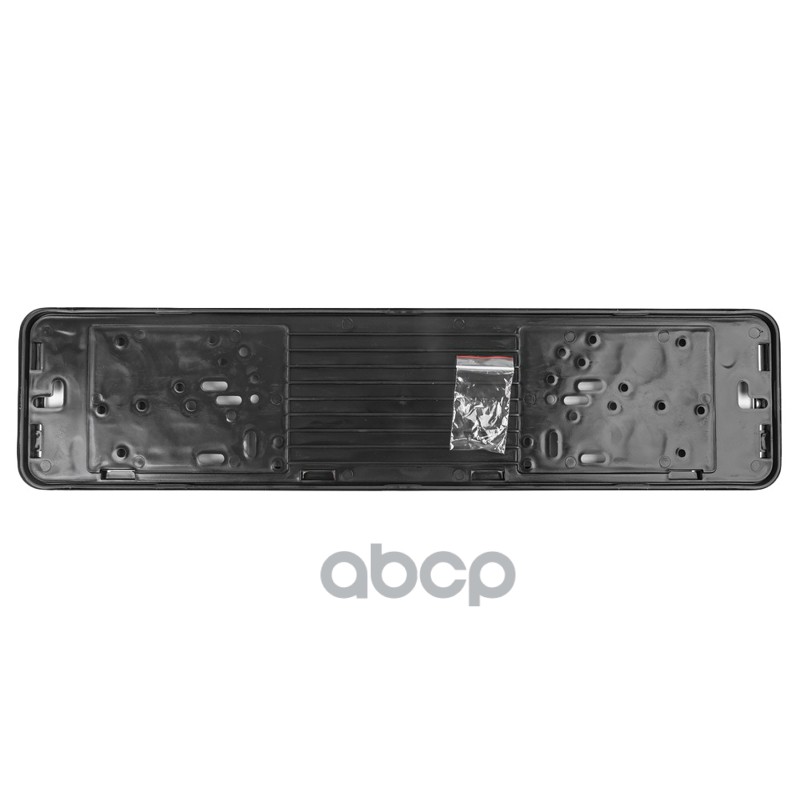 Рамка под номерной знак нержавейка белая пластиковый задник BOLK BEX106002