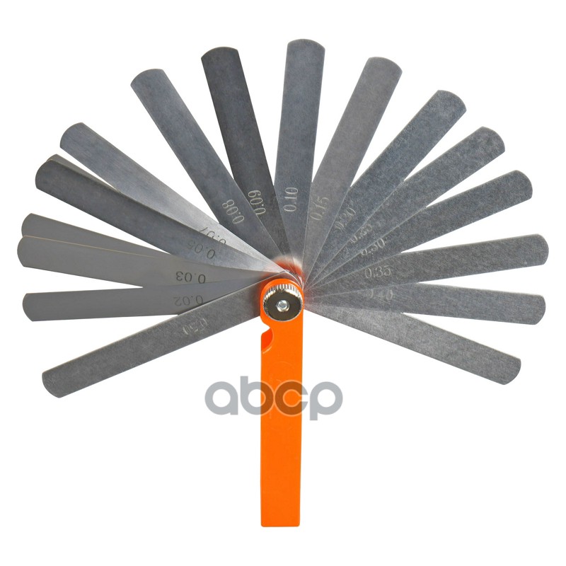 Щуп измерительный набор 17пр. (0,02-0,5мм, L-100мм, пластиковый корпус), блистер (ATBQ303)