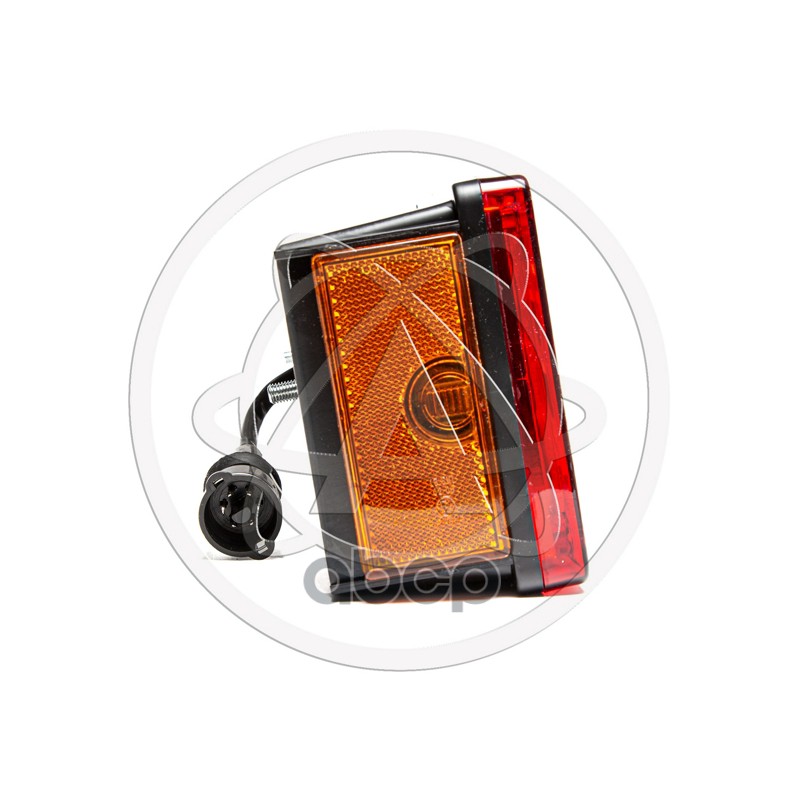 Фонарь задний КАМАЗ,МАЗ,УРАЛ левый со жгутом (вилка СЦАЗ) и боковым габаритным ф