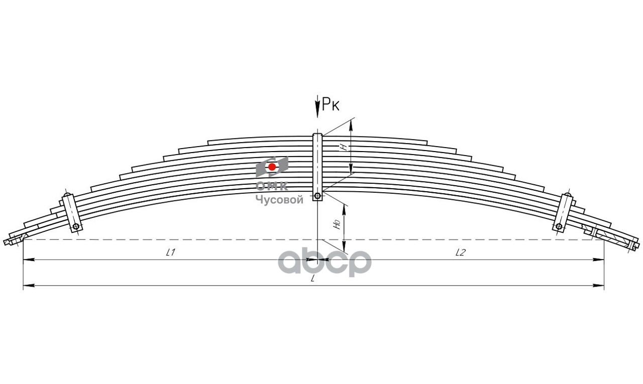 Рессора задняя 901211KZ-2912012