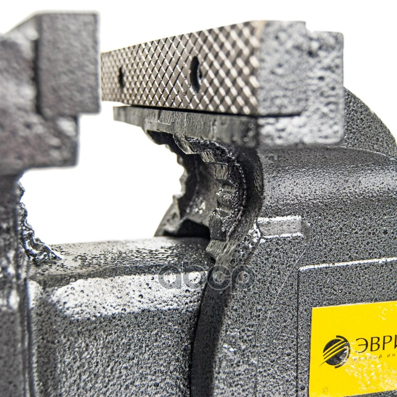 Тиски 200мм (8) поворотные чугунные с наковальней и трубным захватом ЭВРИКА