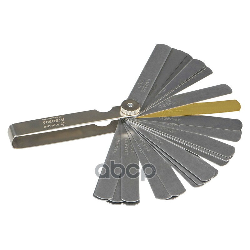 Щуп измерительный набор 32пр. (0,04-0,88мм, L-90мм, стальной корпус), блистер (ATBQ306)