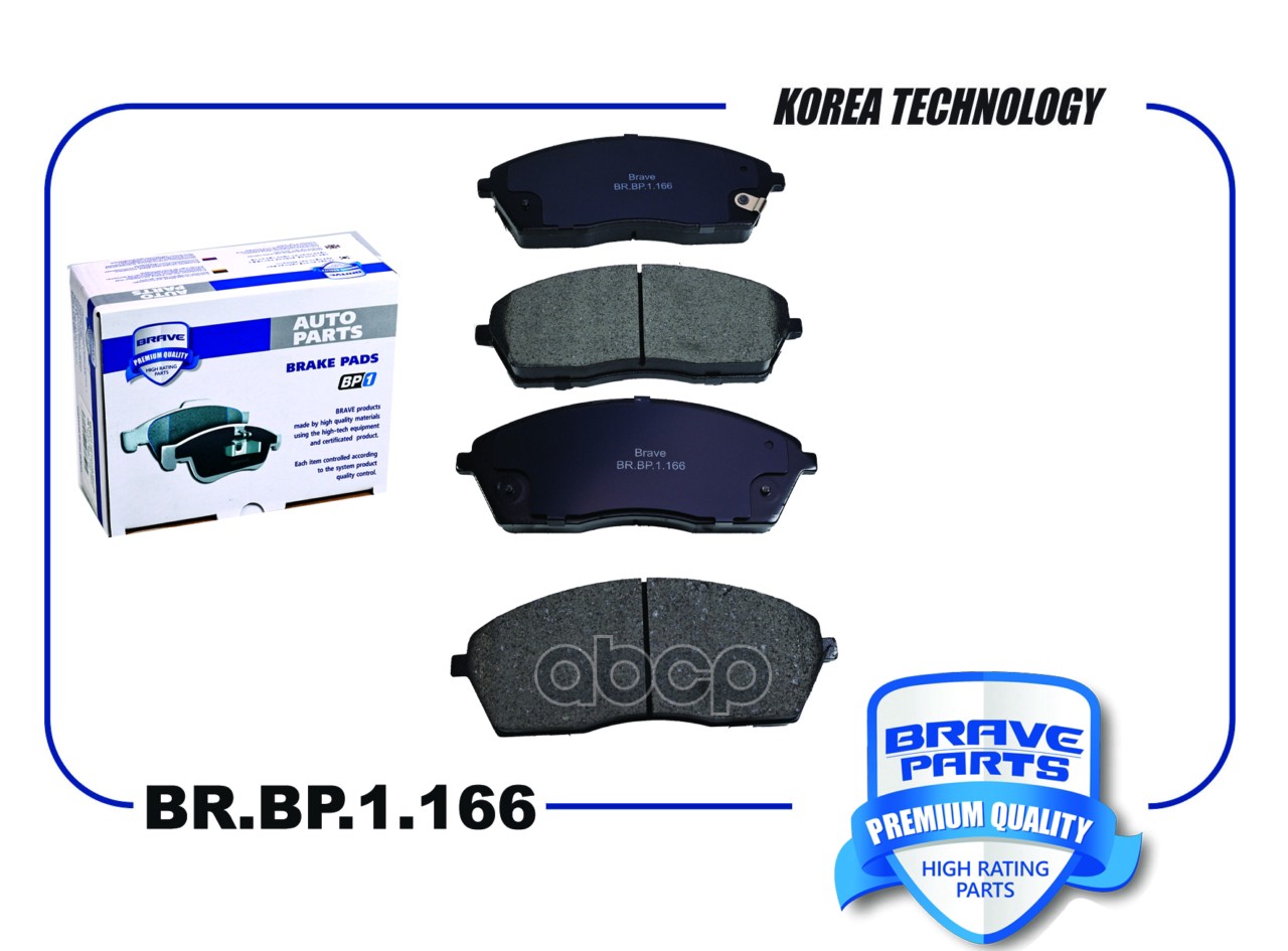 Колодка тормозная передняя BR.BP.1.166 3501010R0284F011 JAC Sunray, Sollers Atla