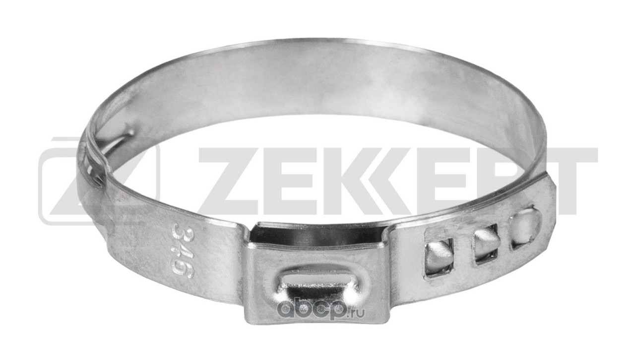 Zekkert BE5053 Хомут ушковый 31,4-34,5 мм (нерж. сталь)