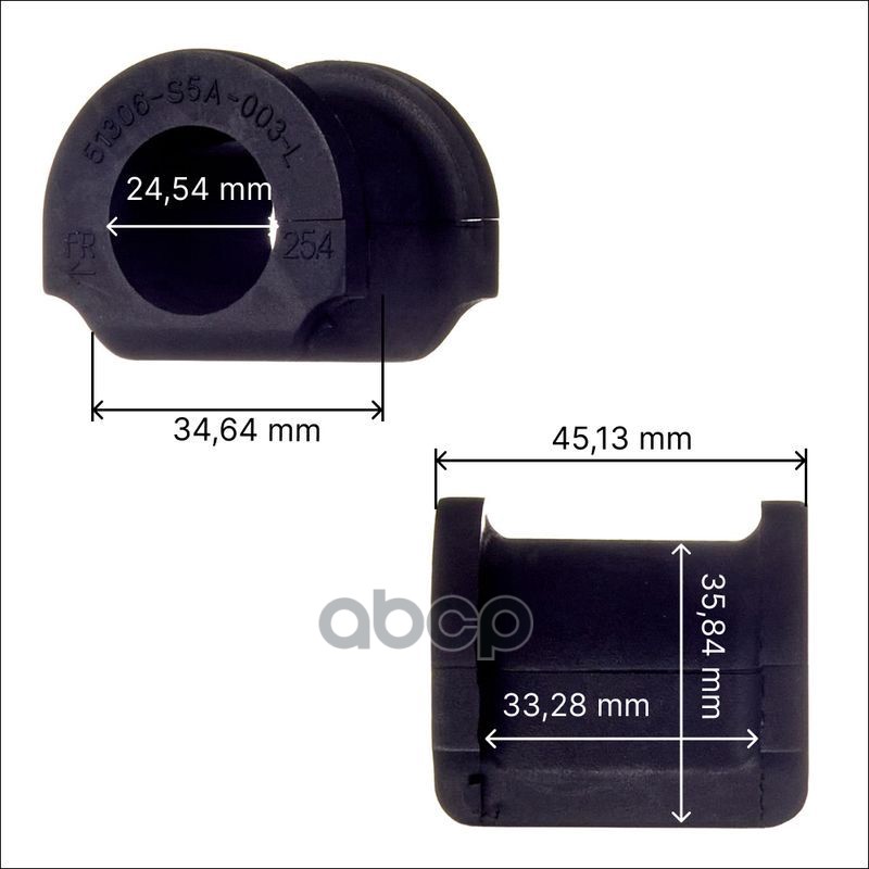 Втулка стабилизатора переднего Avantech 51306-S5A-003