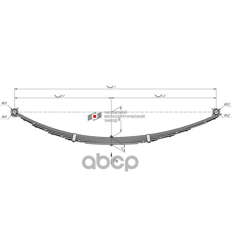 408-2912012-03-01 Рессора задняя для Москвич 408, 2140, 2335 7 листов