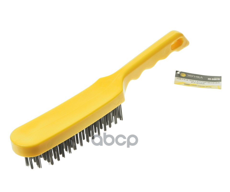 Щетка металлическая ручная пластиковый корпус, сталь 6x15 рядов ЭВРИКА