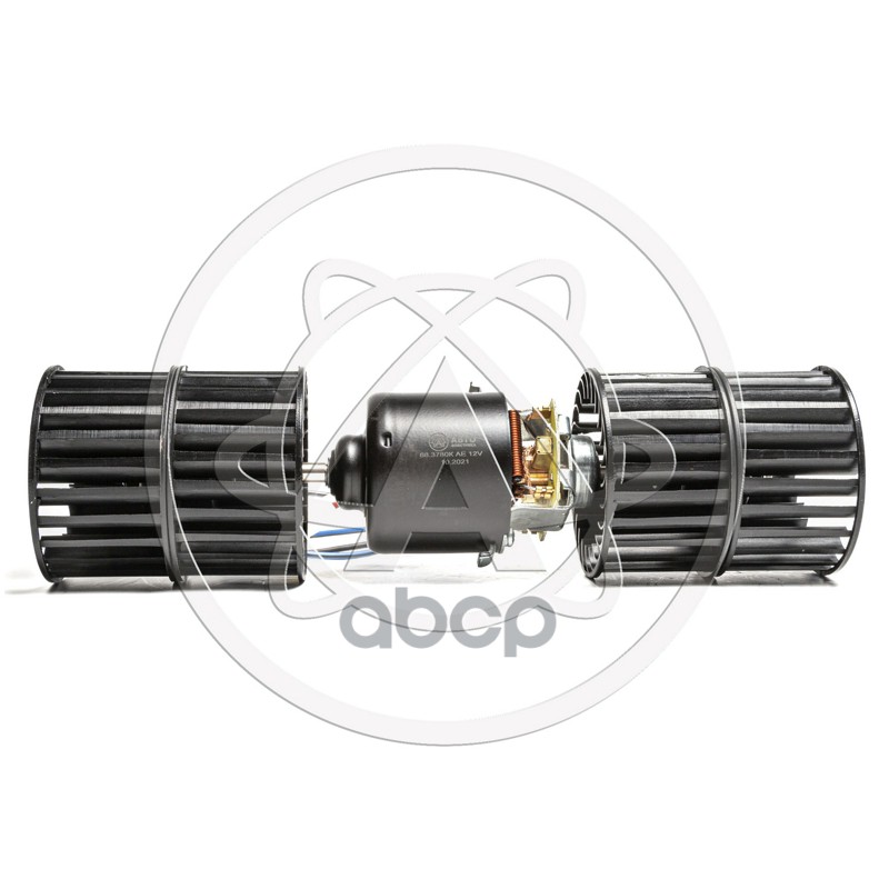 Электродвигатель 68.3780-К АЕ отопителя с 2-мя крыльчатками 12В АвтоЭлектрика