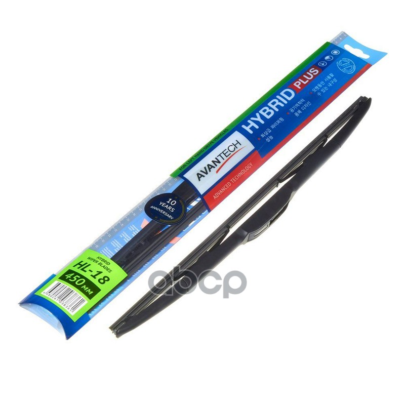 Щетка стеклоочистителя гибридная на левый руль Avantech Hybrid 450мм ( 18'' )