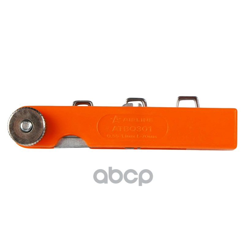 Щуп измерительный для зазора свечей зажигания, набор 8пр. (0,55-1,1мм, L-75мм, пластиковый корпус) блистер (ATBQ301)