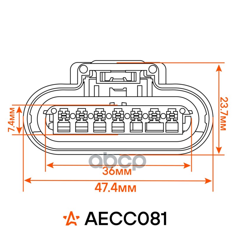 Разъём 7 pin с проводами для катушки зажигания Chevrolet, Opel (AECC081)