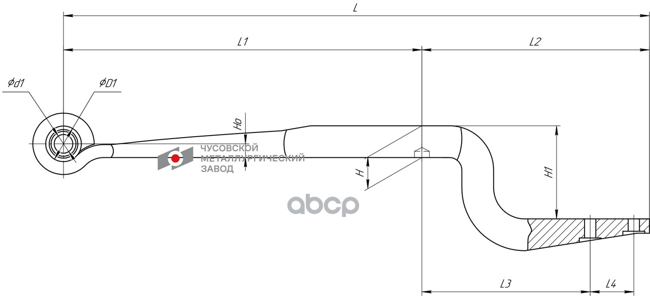 Рессора малолистовая в сборе