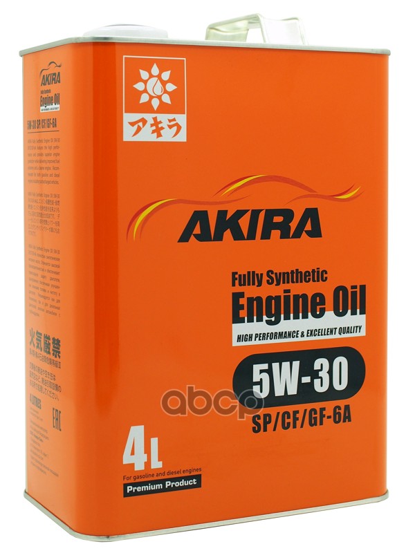 Масло AKIRA 5/30 ENGINE OIL синтетическое FS SP/CF/GF-6  4 л Япония A00032238-004