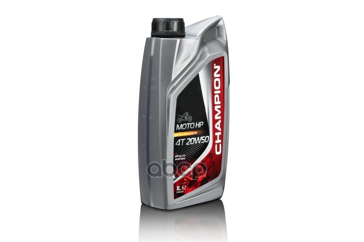 Масло мот. полусинт. CHAMPION MOTO HP 4T 20W50 (1л) API SG/JASO - MA2