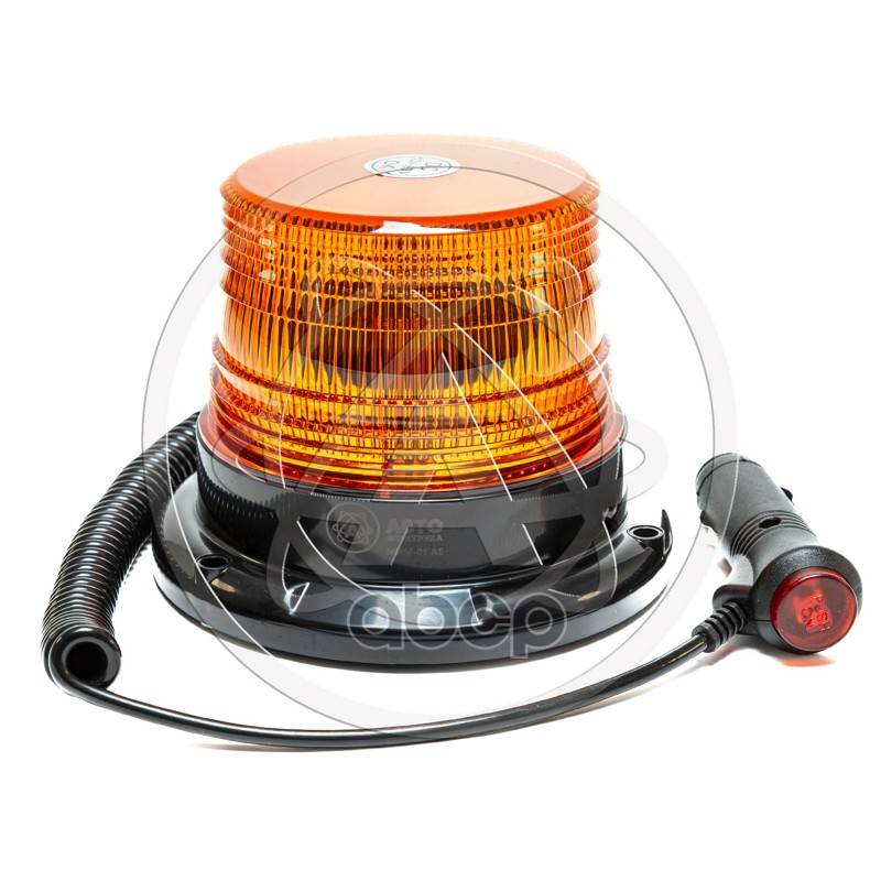 Маяк импульсный МИМ-01 АЕ 12 светодиодов магнитболты (1 режим) h98мм, d125мм АВТ