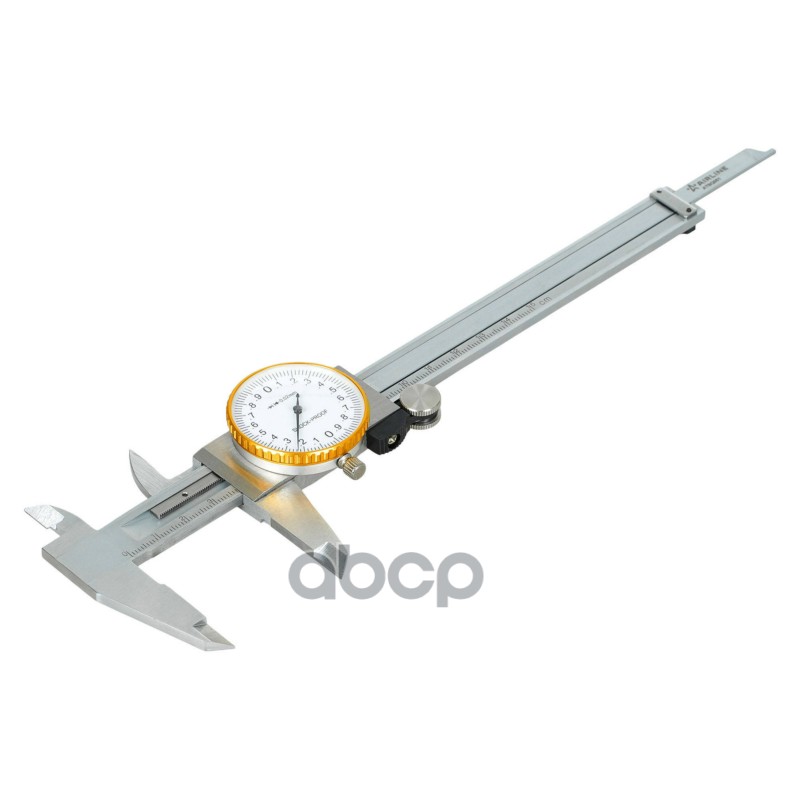 Штангенциркуль стрелочный 150мм шаг 0.02мм, стальной, глубиномер, кейс