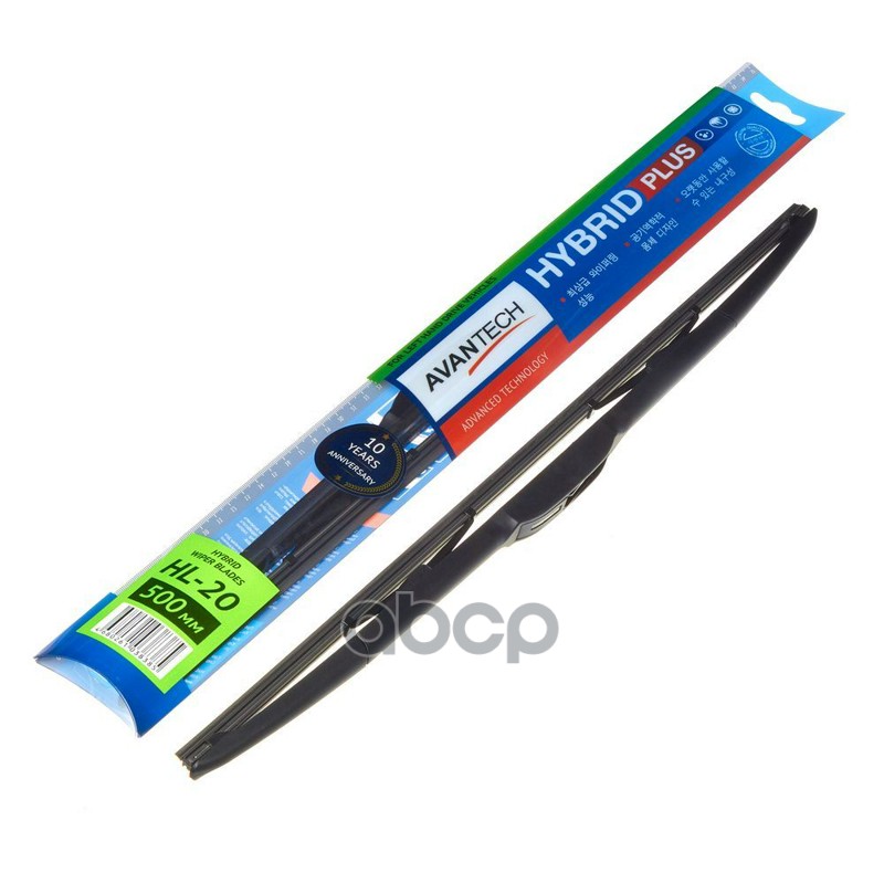 Щетка стеклоочистителя гибридная на левый руль Avantech Hybrid 500мм ( 20'' )