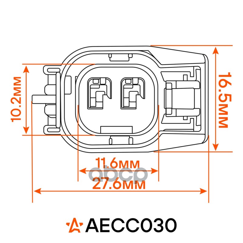 Разъём 2 pin с проводами для датчика ABS Chevrolet, Opel, Ford Airline AECC030 1S7T2B372AC;C2S2340;12842463;1247004;13329258;01247166;01247004;013324530;013412631;1115018;13470637;VP1S7W2B372AD;0265007879;13470643;C2S43216;013470637;013470643;013329258;1S