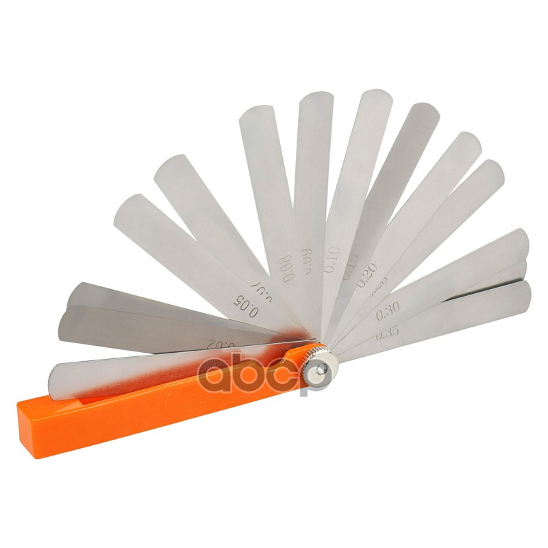 Щуп измерительный набор 17пр. (0,02-0,5мм, L-100мм, пластиковый корпус), блистер (ATBQ303)