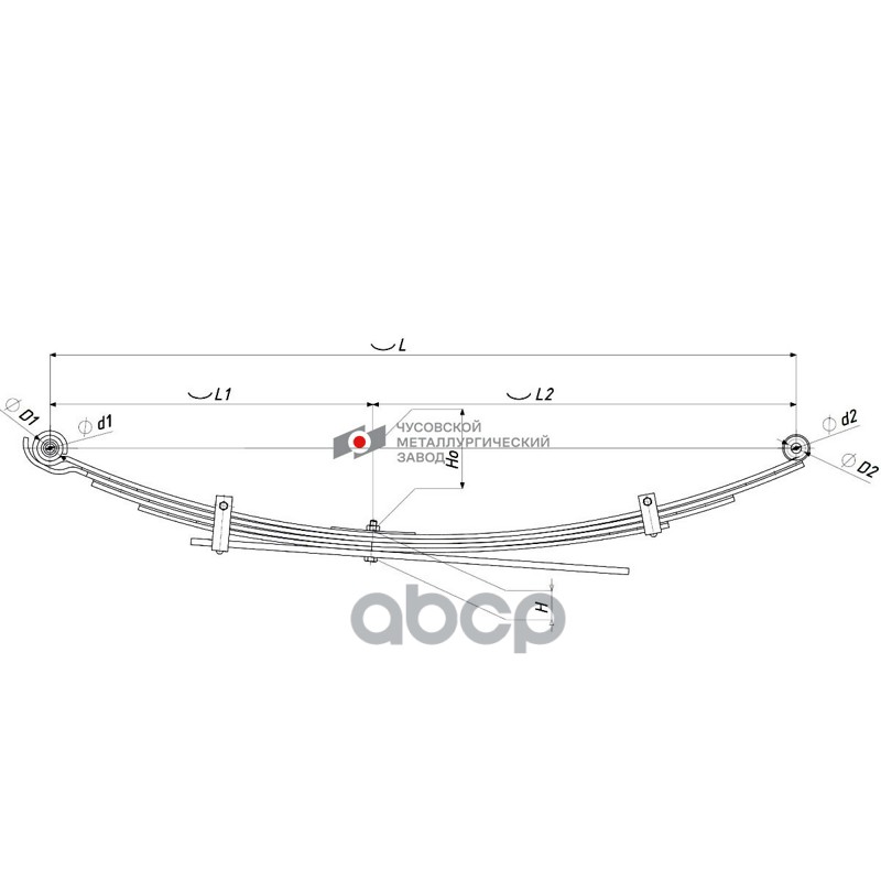 700605MSH-2912012-01-10  Рессора задняя для Mitsubishi L200 5 листов