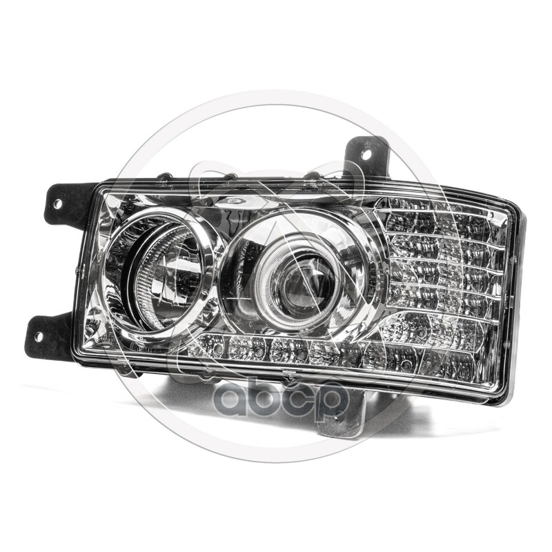 Фара головного света левая КАМАЗ-6520,6511,4308 (16 светодиодов) с ДХО AVTOELECT