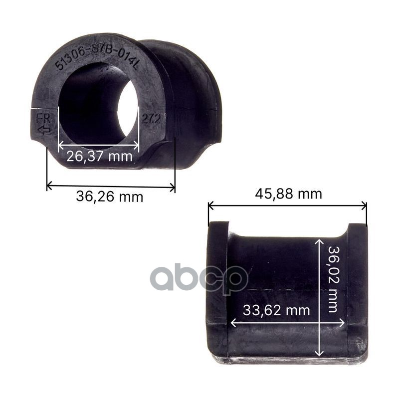 Втулка стабилизатора переднего Avantech 51306-S7B-014