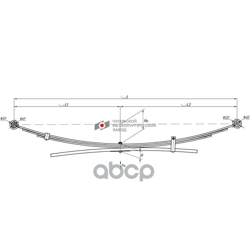 600804NS-2912012-10 Рессора задняя для Nissan Navara D40 4 листа