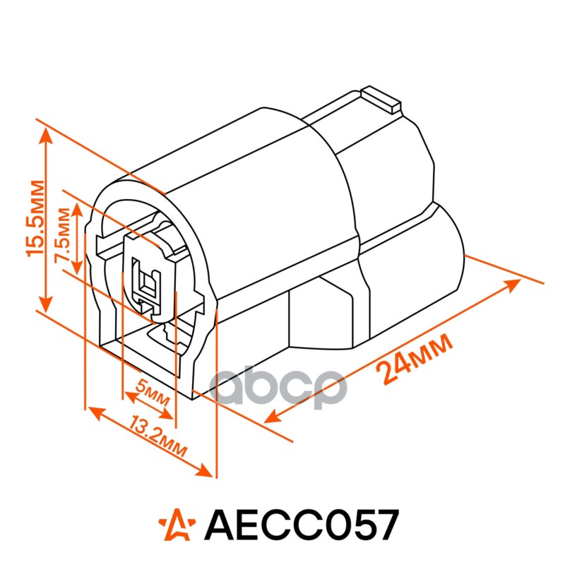 Разъём 1 pin с проводом для датчика детонации Honda Accord, CR-V Airline AECC057 30530PNA003;30530PPLA01;