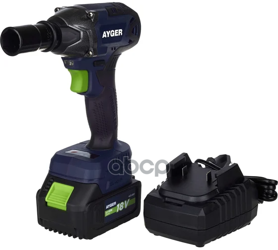 AYGER Гайковерт аккумуляторный бесщеточный APW18BL4 (с одним аккумулятором 4Ah )