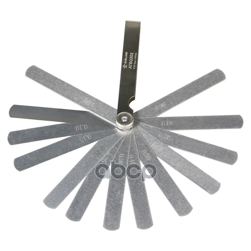 Щуп измерительный набор 13пр. (0,05-1мм, L-100мм, стальной корпус), блистер (ATBQ302)