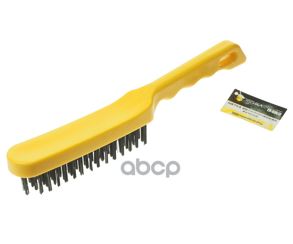Щетка металлическая ручная пластиковый корпус, сталь 5x15 рядов ЭВРИКА