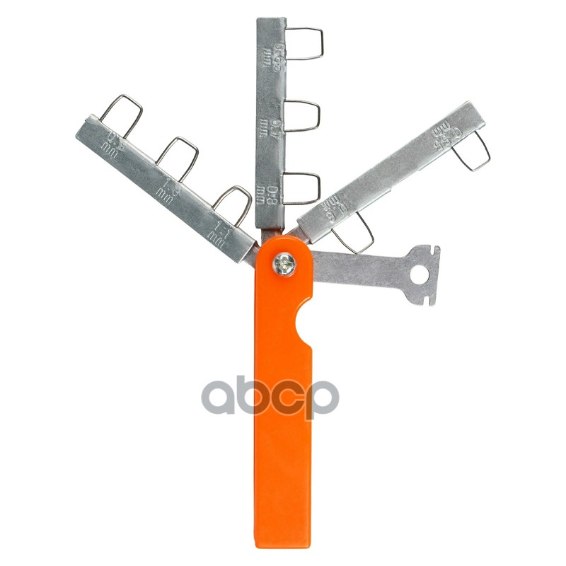 Щуп измерительный для зазора свечей зажигания, набор 8пр. (0,55-1,1мм, L-75мм, пластиковый корпус) блистер (ATBQ301)