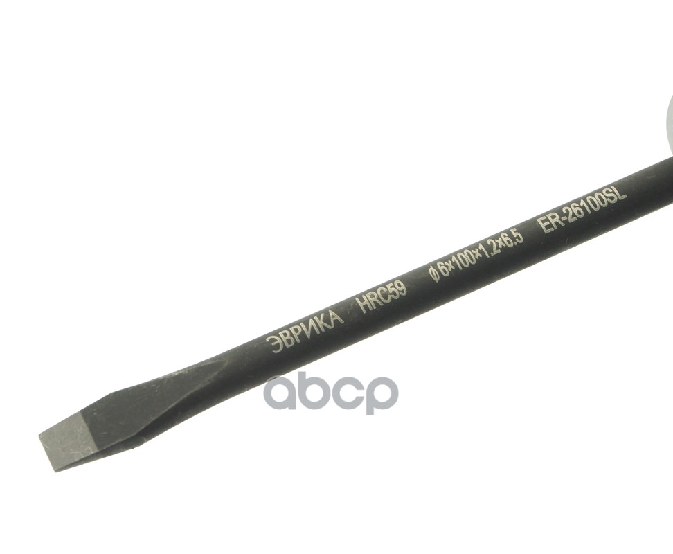 Отвертка шлицевая SL 6.5х100мм магнитная (сталь S2) с держателем ЭВРИКА