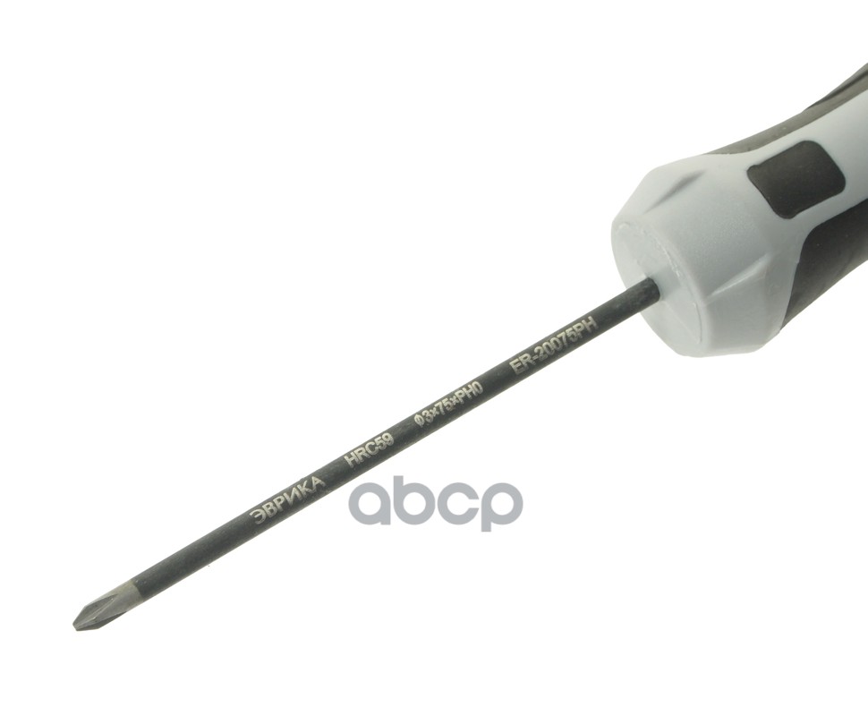 Отвертка крестовая PH 0.0х75мм магнитная (сталь S2) с держателем ЭВРИКА