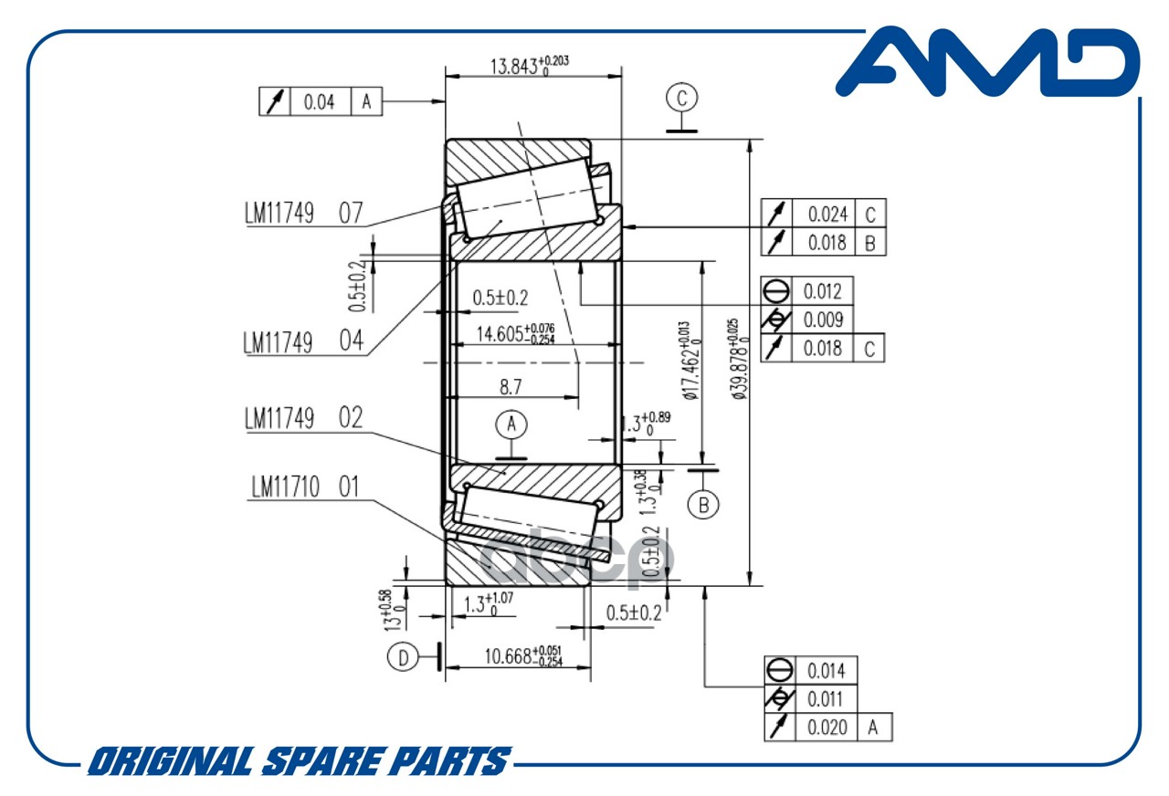 Подшипник ступицы задней комплект