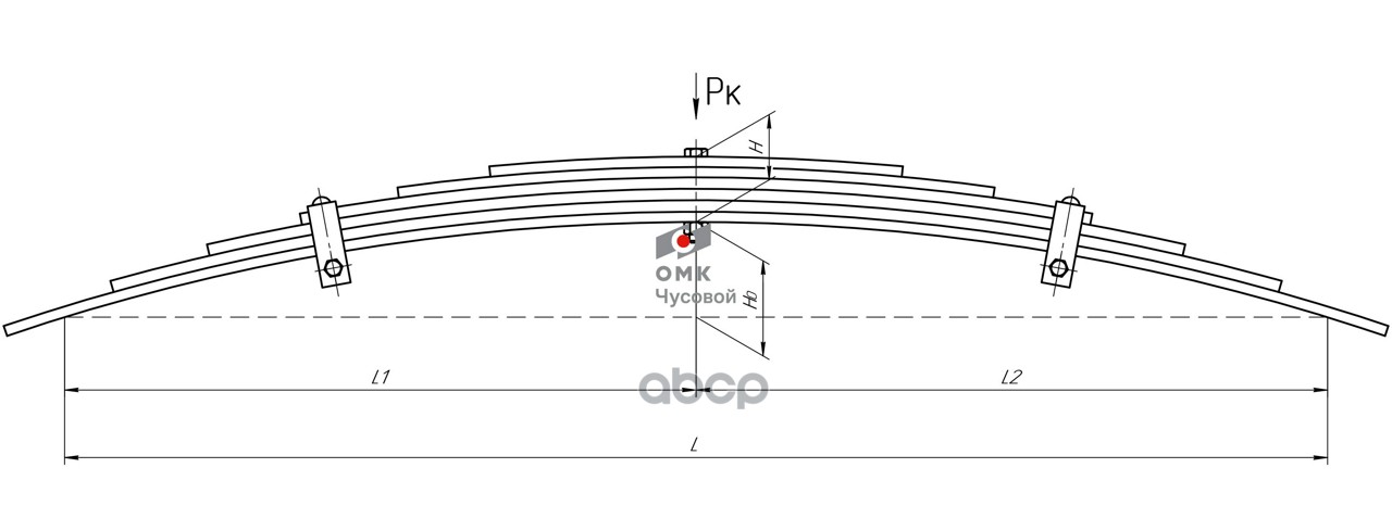 Рессора многолистовая в сборе