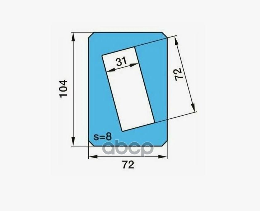 стопорная пластина (м)пальца рессоры 104x57.5x8BPW