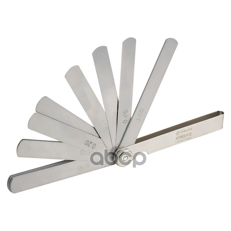 Щуп измерительный набор 13пр. (0,05-1мм, L-100мм, стальной корпус), блистер (ATBQ302)