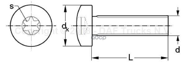 болт M6X16 DAF XF105